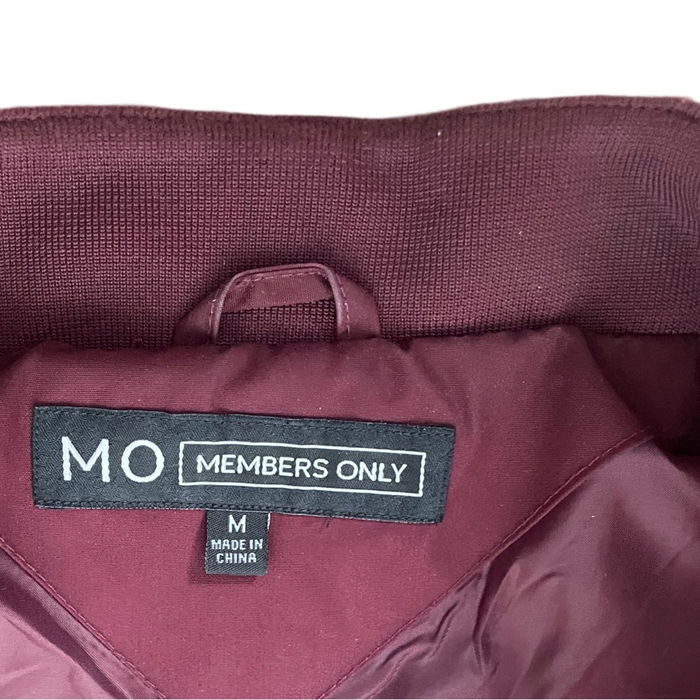 Members Only Maroon Men’s Classic Iconic Racer Jacket - Picture 2 of 11